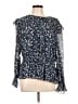 MICHAEL Michael Kors 100% Polyester Blue Long Sleeve Blouse Size L - photo 1