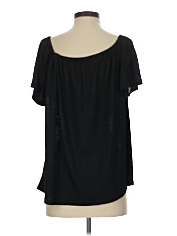 Casual Couture by Green Envelope Short Sleeve Blouse (view 2)