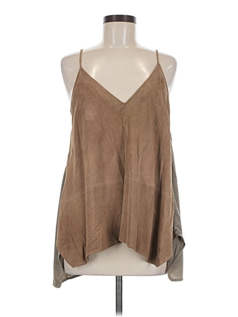 Pre-owned As By Df Sleeveless Blouse In Brown