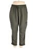 Express 100% Polyester Solid Green Cargo Pants Size XL - photo 1