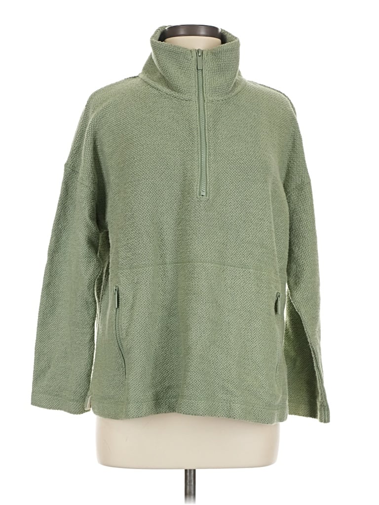 Pre-owned Fat Face Turtleneck Sweater In Green