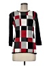 Liz Claiborne 100% Cotton Checkered-gingham Red Pullover Sweater Size M - photo 1
