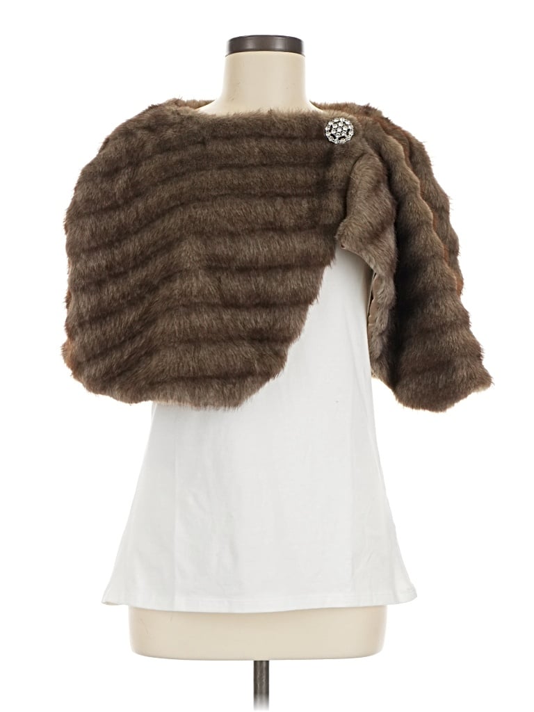 Pre-owned Nina Leonard Cardigan Sweater In Brown