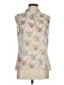CAbi 100% Polyester Floral Ivory Sleeveless Blouse Size M - photo 1