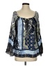Hale Bob Blue Long Sleeve Blouse Size XS - photo 1