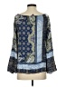 Hale Bob Blue Long Sleeve Blouse Size XS - photo 2