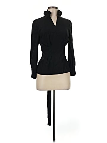Diane von Furstenberg Long Sleeve Silk Top (view 1)