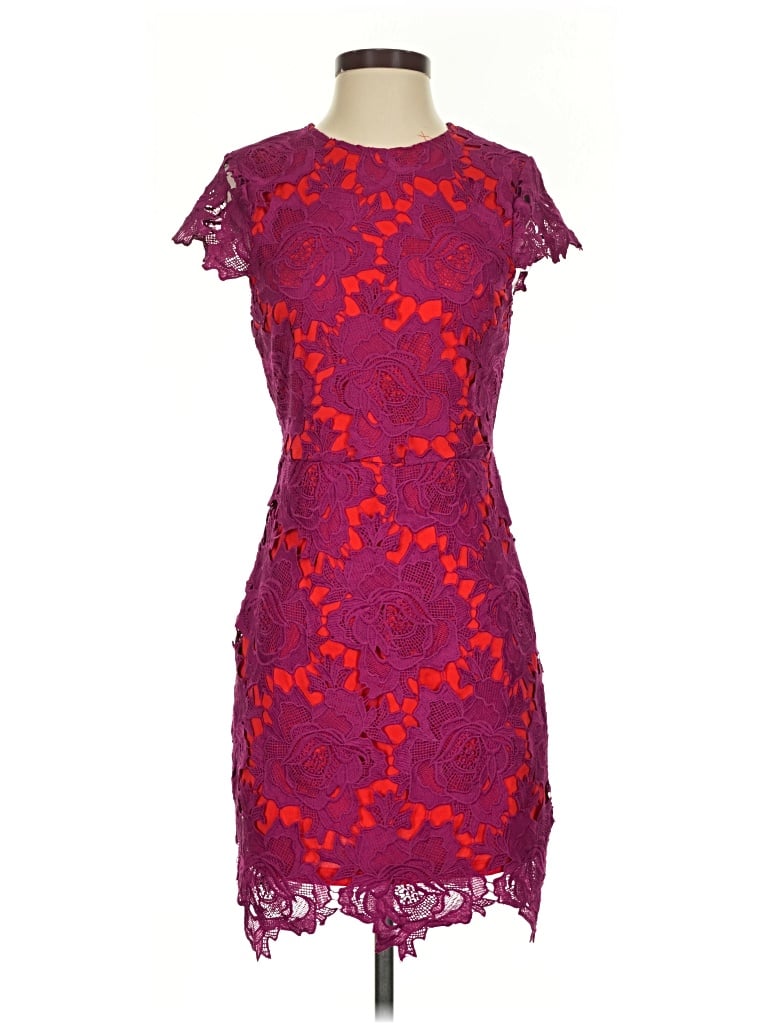 Pre-owned Just Me Cocktail Dress In Purple