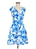 Aqua Tropical Floral Blue Cocktail Dress Size M - photo 1