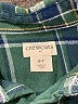 Crewcuts Outlet 100% Cotton Plaid Green Long Sleeve Button-Down Shirt Size 6 - 7 - photo 3