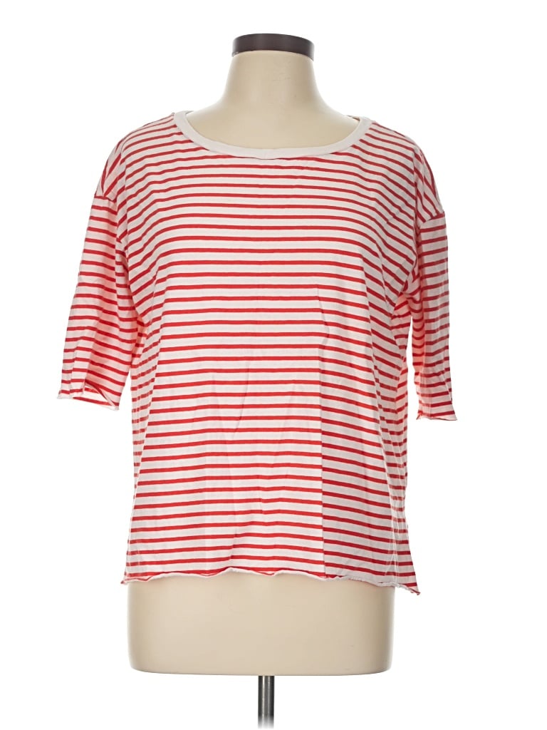 Pre-owned Frank & Eileen 3/4 Sleeve T-shirt In Red
