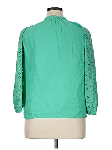 J.Crew Factory Store 3/4 Sleeve Blouse (view 2)