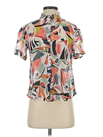 Lafayette 148 New York Short Sleeve Blouse (view 1)