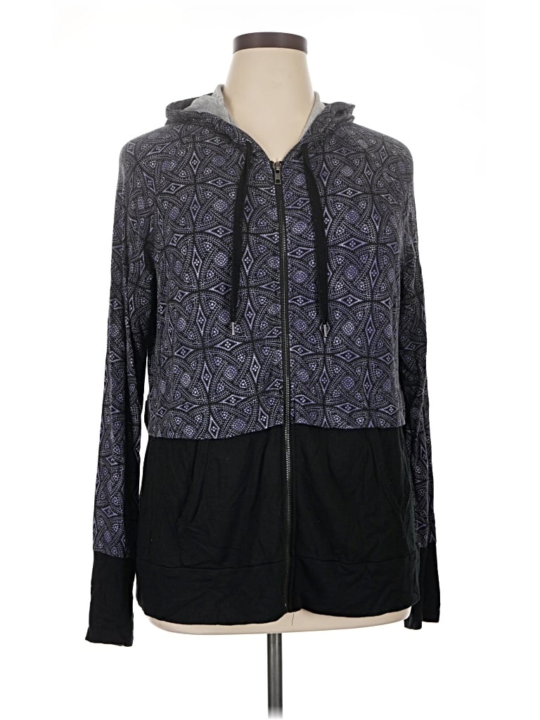 Pre-owned Active Zip Up Hoodie In Black