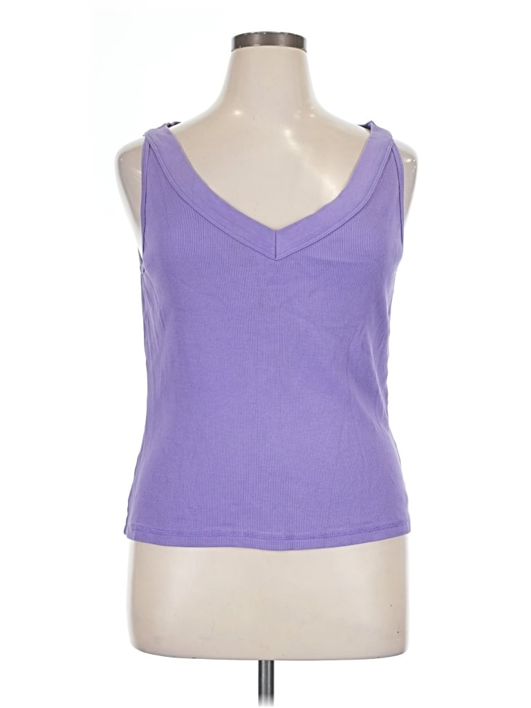 Pre-owned Chico's Tank Top Purple Strapless Neckline Tops