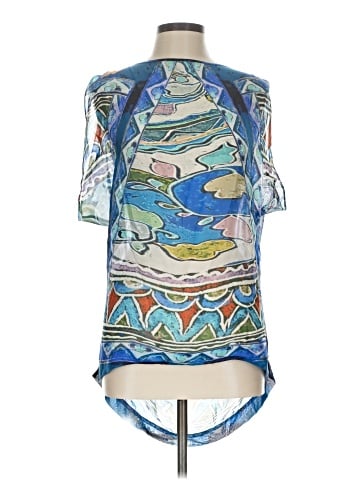 FUZZI 3/4 Sleeve Silk Top (view 1)
