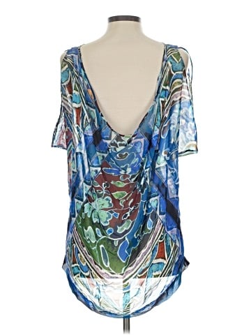 FUZZI 3/4 Sleeve Silk Top (view 2)