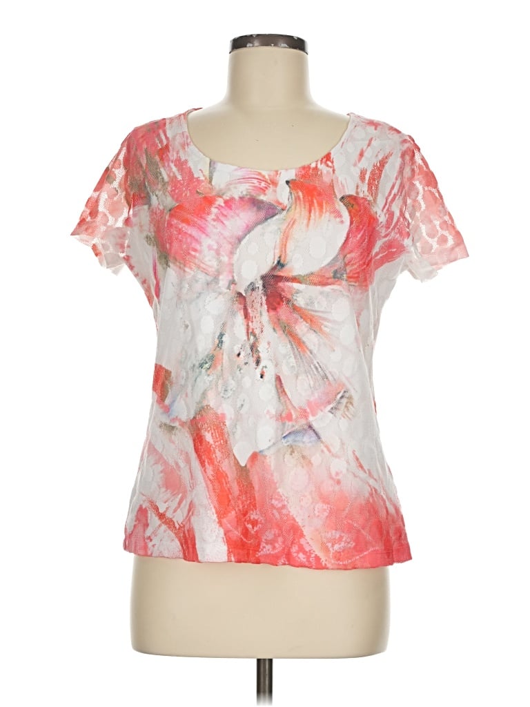Pre-owned Laura Ashley Short Sleeve Blouse In Pink