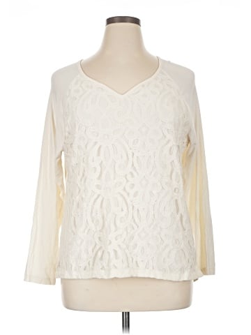 Christopher & Banks 3/4 Sleeve Blouse (view 1)