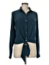 Zoa 100% Polyester Teal Long Sleeve Blouse Size M - photo 1