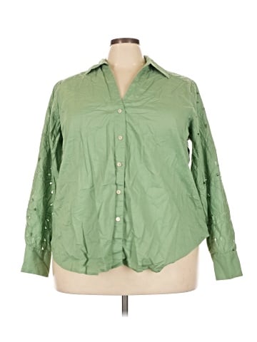 Lane Bryant Long Sleeve Button-Down Shirt (view 1)