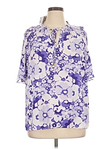 MICHAEL Michael Kors Short Sleeve Blouse (view 1)