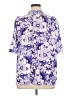 MICHAEL Michael Kors Floral Purple Short Sleeve Blouse Size XL - photo 2