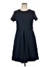 Lands' End Solid Blue Casual Dress Size 14 - photo 1