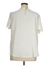 Ann Taylor 100% Polyester Ivory Short Sleeve Blouse Size XL - photo 2