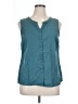 Eddie Bauer 100% Lyocell Teal Sleeveless Button-Down Shirt Size XL - photo 1
