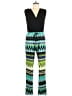 New Directions Chevron-herringbone Green Jumpsuit Size M - photo 1