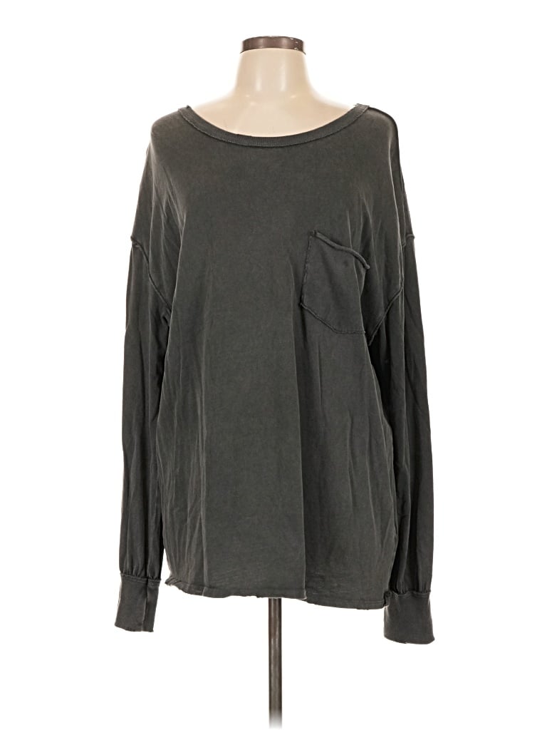 Pre-owned We The Free Pullover Sweater In Gray
