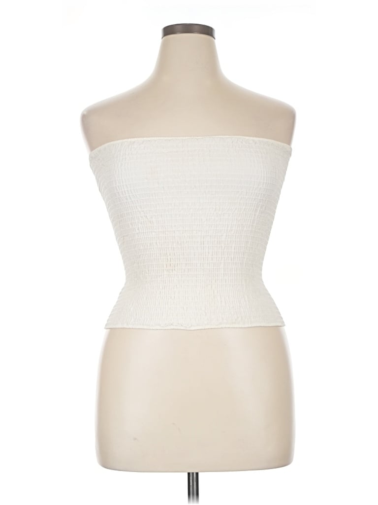 Pre-owned Donni Sleeveless Top Ivory Strapless Neckline Tops