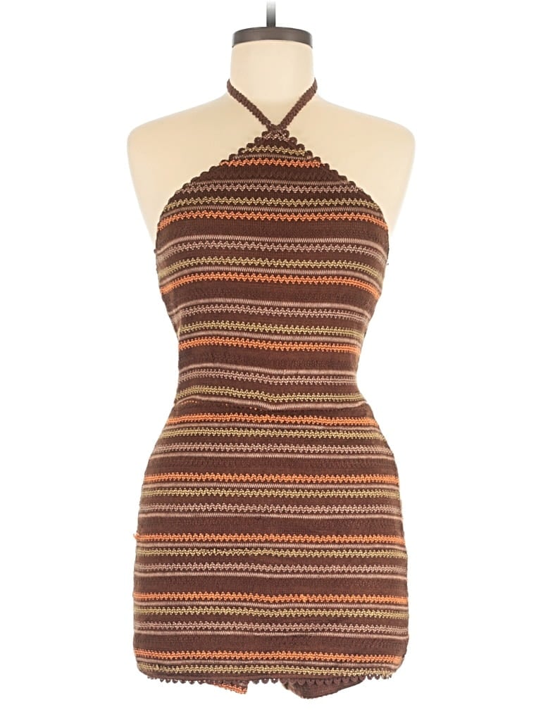 Pre-owned Fashion Nova Romper In Brown