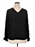 T Tahari 100% Polyester Black Long Sleeve Blouse Size XL - photo 1