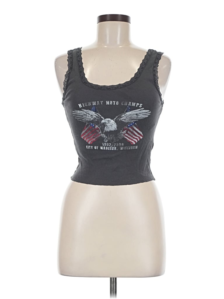 Pre-owned Bdg Tank Top Black Strapless Neckline Tops