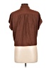 Rose + Olive 100% Polyester Brown Short Sleeve Blouse Size L - photo 2