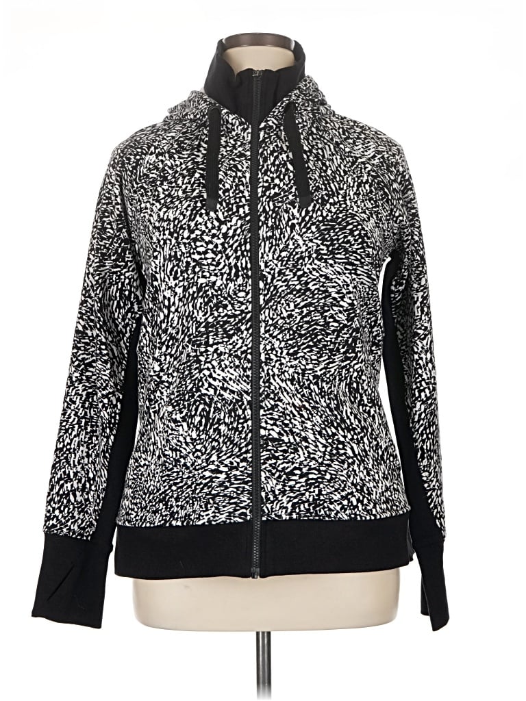 Pre-owned Athleta Track Jacket In Black