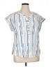 AB Studio Blue Short Sleeve Blouse Size 0X - photo 1