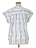 AB Studio Blue Short Sleeve Blouse Size 0X - photo 2