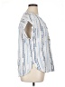 AB Studio Blue Short Sleeve Blouse Size 0X - photo 4