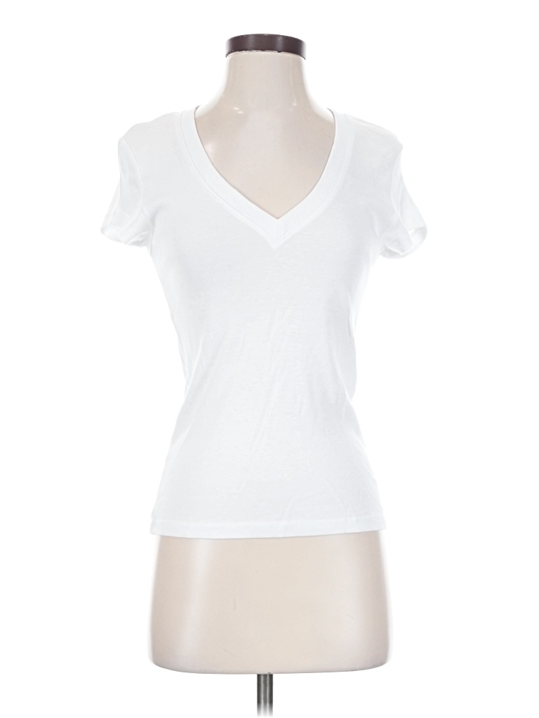 Pre-owned Splendid Short Sleeve T-shirt In White