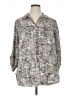 DressBarn 100% Polyester Gray 3/4 Sleeve Blouse Size 1X - photo 1