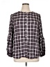 Max Studio 100% Rayon Checkered-gingham Purple 3/4 Sleeve Blouse Size XL - photo 1