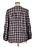 Max Studio 100% Rayon Checkered-gingham Purple 3/4 Sleeve Blouse Size XL - photo 2