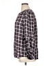 Max Studio 100% Rayon Checkered-gingham Purple 3/4 Sleeve Blouse Size XL - photo 5