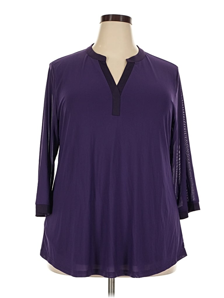 Pre-owned Timeson 3/4 Sleeve T-shirt In Purple