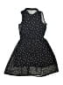 H&M 100% Polyester Hearts Black Dress Size 10 - 11 - photo 2