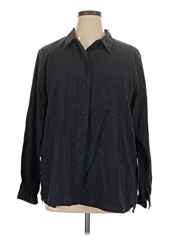 Ines de la Fressange for Uniqlo Long Sleeve Button-Down Shirt (view 1)