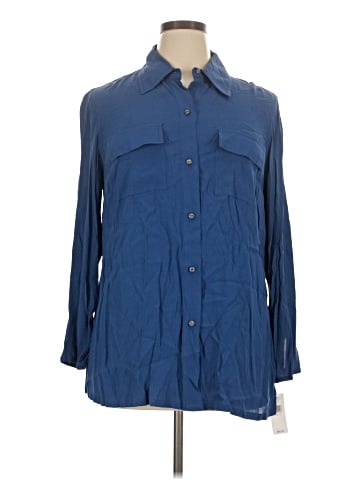Kate Hill 3/4 Sleeve Button-Down Shirt (view 1)